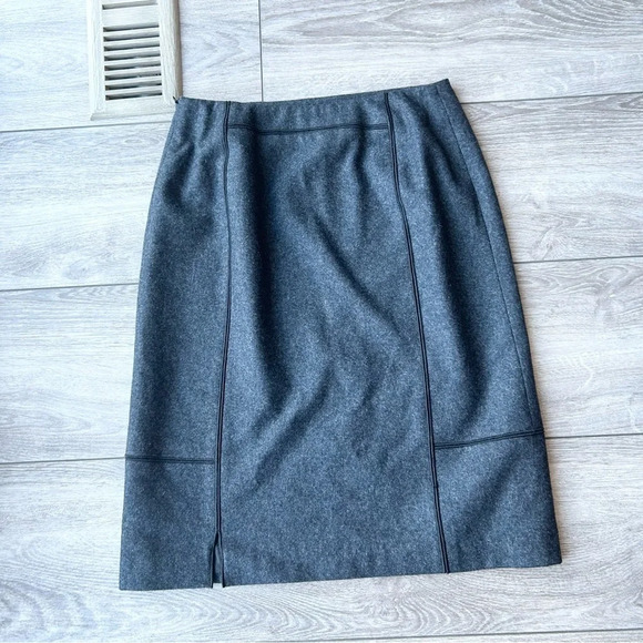 Harve Benard Wool Blend  A Line Midi Skirt - Picture 10 of 11